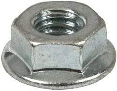 Value Collection - 5/16-18, 0.68" Flange Diam, Serrated Flange Nut - Grade Grade 2 Steel, Zinc-Plated Finish, 0.283" Flange Height - Best Tool & Supply