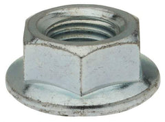 Value Collection - 7/16-20, 15/16" Flange Diam, Serrated Flange Nut - Grade Grade 2 Steel, Zinc-Plated Finish, 0.395" Flange Height - Best Tool & Supply