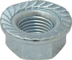 Value Collection - 1/2-20, 1.031" Flange Diam, Serrated Flange Nut - Grade Grade 2 Steel, Zinc-Plated Finish, 0.458" Flange Height - Best Tool & Supply