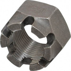 Value Collection - 1-1/8 - 12 UNF Grade 5 Steel Castle Locknut - 1-11/16" Width Across Flats, 1-5/32" High, Uncoated - Best Tool & Supply