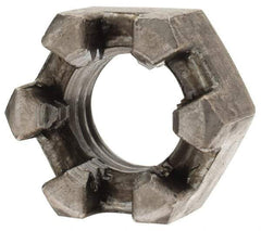 Value Collection - 1/2-13 UNC Grade 2 Steel Slotted Locknut - 3/4" Width Across Flats, 7/16" High, Uncoated - Best Tool & Supply