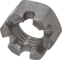 Value Collection - 5/8-11 UNC Grade 2 Steel Slotted Locknut - 15/16" Width Across Flats, 35/64" High, Uncoated - Best Tool & Supply