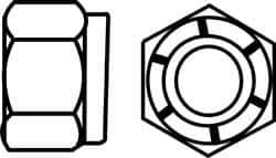 Value Collection - M30x3.50 Metric Coarse 316 & Austenitic Grade A4 Hex Lock Nut with Nylon Insert - 30mm High, Uncoated - Best Tool & Supply