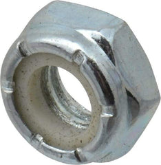 Value Collection - 5/16-18 UNC Grade 2 Hex Jam Lock Nut with Nylon Insert - 1/2" Width Across Flats, 17/64" High, Zinc-Plated Finish - Best Tool & Supply