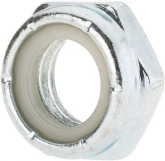 Value Collection - 5/8-11 UNC Grade 2 Hex Jam Lock Nut with Nylon Insert - 15/16" Width Across Flats, 9/64" High, Zinc-Plated Finish - Best Tool & Supply