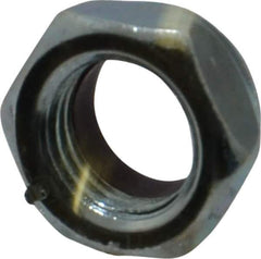 Value Collection - 7/16-20 UNF Grade 2 Hex Jam Lock Nut with Nylon Insert - 11/16" Width Across Flats, 21/64" High, Zinc-Plated Finish - Best Tool & Supply