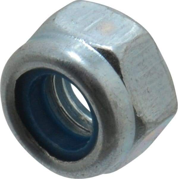 Value Collection - M5x0.80 Metric Coarse Grade 8 Hex Lock Nut with Nylon Insert - 5mm High, Zinc-Plated Finish - Best Tool & Supply