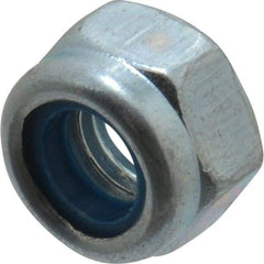 Value Collection - M5x0.80 Metric Coarse Grade 8 Hex Lock Nut with Nylon Insert - 5mm High, Zinc-Plated Finish - Best Tool & Supply