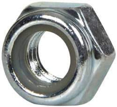 Value Collection - M6x1.00 Metric Coarse Grade 8 Hex Lock Nut with Nylon Insert - 6mm High, Zinc-Plated Finish - Best Tool & Supply