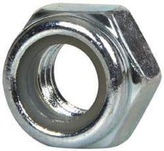 Value Collection - M8x1.25 Metric Coarse Grade 8 Hex Lock Nut with Nylon Insert - 8mm High, Zinc-Plated Finish - Best Tool & Supply