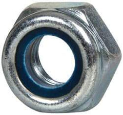 Value Collection - M10x1.50 Metric Coarse Grade 8 Hex Lock Nut with Nylon Insert - 10mm High, Zinc-Plated Finish - Best Tool & Supply