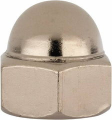 Value Collection - 5/8-11" UNC, 15/16" Width Across Flats, Nickel Plated, Steel Acorn Nut - 51/64" Overall Height, Grade 2 - Best Tool & Supply