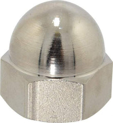 Value Collection - 3/4-10" UNC, 1/16" Width Across Flats, Nickel Plated, Steel Acorn Nut - 1" Overall Height, Grade 2 - Best Tool & Supply