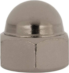 Value Collection - 1/2-20" UNF, 3/4" Width Across Flats, Nickel Plated, Steel Acorn Nut - 9/16" Overall Height, Grade 2 - Best Tool & Supply