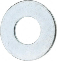 Value Collection - 1-1/8" Screw, Steel USS Flat Washer - 1-1/4" ID x 2-3/4" OD, 0.136" Thick, Zinc-Plated Finish - Best Tool & Supply