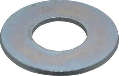 Value Collection - 1-1/4" Screw, Steel USS Flat Washer - 1-3/8" ID x 3" OD, 0.136" Thick, Zinc-Plated Finish - Best Tool & Supply