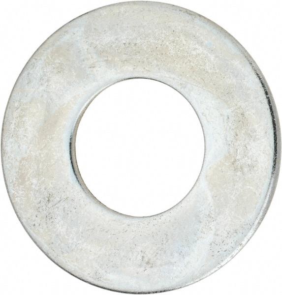 Value Collection - 1-3/4" Screw, Steel USS Flat Washer - 1-7/8" ID x 4" OD, 0.153" Thick, Zinc-Plated Finish - Best Tool & Supply