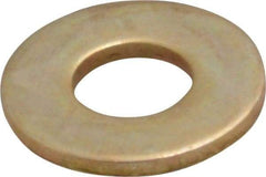 Value Collection - #10 Screw, Grade 8 Steel USS Flat Washer - 1/4" ID 3/64" Thick, Zinc Yellow Dichromate Finish - Best Tool & Supply