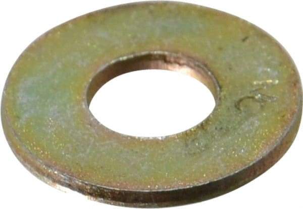 Value Collection - 1/4" Screw, Grade 8 Steel USS Flat Washer - 5/16" ID x 3/4" OD, 1/16" Thick, Zinc Yellow Dichromate Finish - Best Tool & Supply