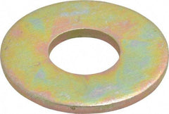 Value Collection - 1/2" Screw, Grade 8 Steel USS Flat Washer - 9/16" ID x 1-3/8" OD, 7/64" Thick, Zinc Yellow Dichromate Finish - Best Tool & Supply