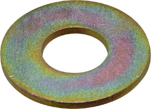 Value Collection - 9/16" Screw, Grade 8 Steel USS Flat Washer - 5/8" ID x 1-1/2" OD, 7/64" Thick, Zinc Yellow Dichromate Finish - Best Tool & Supply