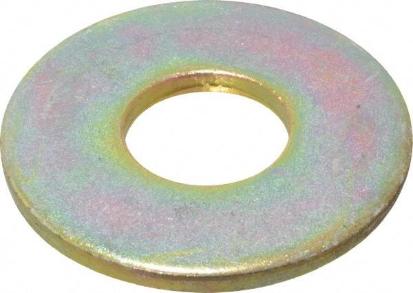 Value Collection - 5/8" Screw, Grade 8 Steel USS Flat Washer - 11/16" ID x 1-3/4" OD, 9/64" Thick, Zinc Yellow Dichromate Finish - Best Tool & Supply