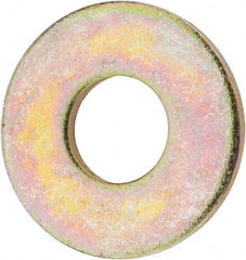 Value Collection - 3/4" Screw, Grade 8 Steel USS Flat Washer - 13/16" ID x 2" OD, 5/32" Thick, Zinc Yellow Dichromate Finish - Best Tool & Supply