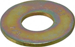 Value Collection - 7/8" Screw, Grade 8 Steel USS Flat Washer - 15/16" ID x 2-1/4" OD, 11/64" Thick, Zinc Yellow Dichromate Finish - Best Tool & Supply