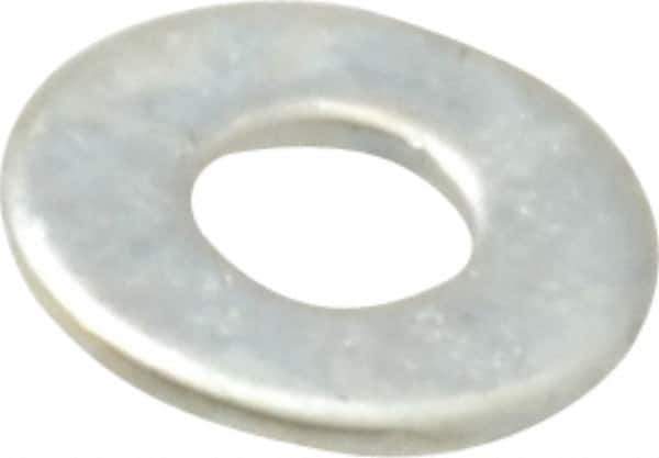 Value Collection - #2 Screw, Steel SAE Flat Washer - 3/32" ID x 7/32" OD, 1/64" Thick, Zinc-Plated Finish - Best Tool & Supply