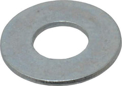 Value Collection - #3 Screw, Steel SAE Flat Washer - 7/64" ID x 1/4" OD, 1/64" Thick, Zinc-Plated Finish - Best Tool & Supply