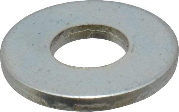 Value Collection - #4 Screw, Steel SAE Flat Washer - 1/8" ID x 5/16" OD, 1/32" Thick, Zinc-Plated Finish - Best Tool & Supply