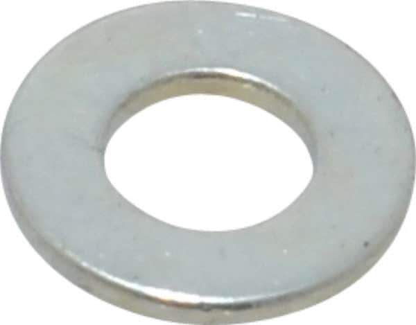 Value Collection - #5 Screw, Steel SAE Flat Washer - 9/64" ID x 9/32" OD, 1/32" Thick, Zinc-Plated Finish - Best Tool & Supply