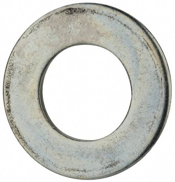 Value Collection - 1-1/2" Screw, Steel SAE Flat Washer - 1-9/16" ID x 3" OD, 5/32" Thick, Zinc-Plated Finish - Best Tool & Supply