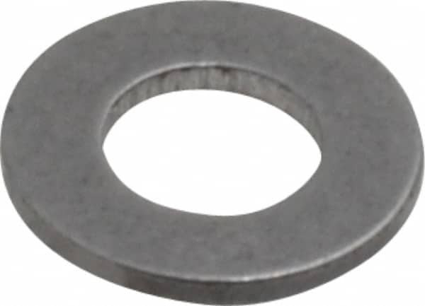 10″ Screw Standard Flat Washer: Steel, Uncoated 0.207″ ID, 0.372″ OD, 0.054″ Thick