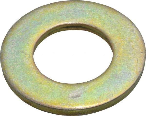 Value Collection - 7/8" Screw, Grade 8 Steel SAE Flat Washer - 15/16" ID x 1-3/4" OD, 9/64" Thick, Zinc Yellow Dichromate Finish - Best Tool & Supply