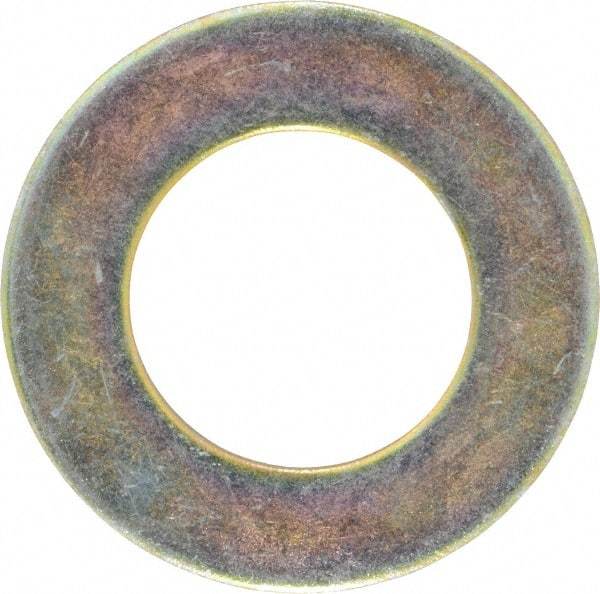 Value Collection - 2" Screw, Grade 8 Steel SAE Flat Washer - 2-1/8" ID x 3-3/4" OD, 1/64" Thick, Zinc Yellow Dichromate Finish - Best Tool & Supply