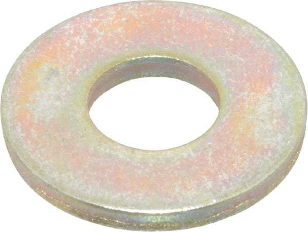 Value Collection - 5/16" Screw, Grade 8 Steel Extra Thick Flat Washer - Zinc Yellow Dichromate Finish - Best Tool & Supply