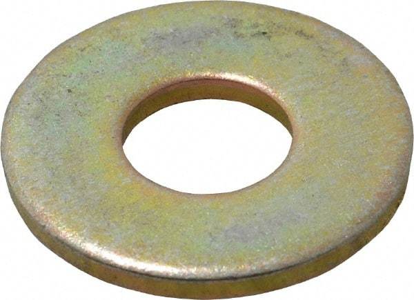 Value Collection - 1/2" Screw, Grade 8 Steel Extra Thick Flat Washer - Zinc Yellow Dichromate Finish - Best Tool & Supply