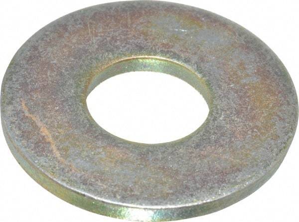 Value Collection - 9/16" Screw, Grade 8 Steel Extra Thick Flat Washer - Zinc Yellow Dichromate Finish - Best Tool & Supply