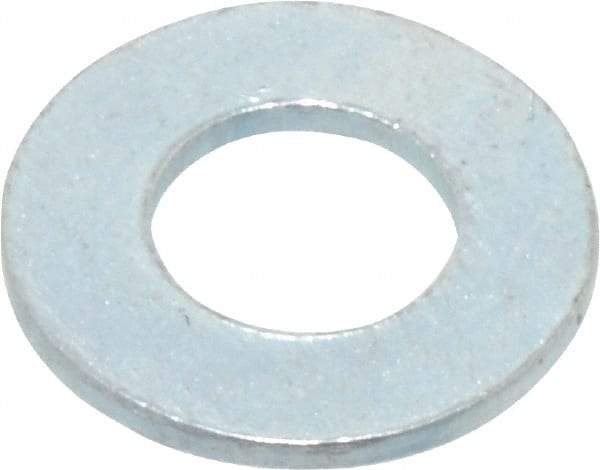 Value Collection - M4 Screw, Steel Standard Flat Washer - 4.3mm ID x 9mm OD, 0.8mm Thick, Zinc-Plated Finish - Best Tool & Supply