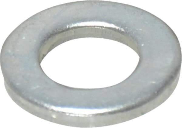 Value Collection - M7 Screw, Steel Standard Flat Washer - 7.4mm ID x 14mm OD, 1.6mm Thick, Zinc-Plated Finish - Best Tool & Supply