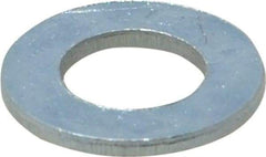 Value Collection - M10 Screw, Steel Standard Flat Washer - 10.5mm ID x 20mm OD, 2mm Thick, Zinc-Plated Finish - Best Tool & Supply