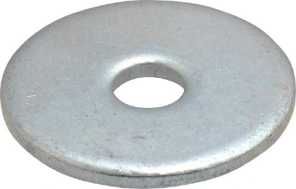 Value Collection - #8 Screw, Steel Fender Flat Washer - 3/16" ID x 3/4" OD, 0.067" Thick, Zinc-Plated Finish - Best Tool & Supply