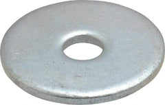 Value Collection - #8 Screw, Steel Fender Flat Washer - 3/16" ID x 3/4" OD, 0.067" Thick, Zinc-Plated Finish - Best Tool & Supply