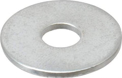 Value Collection - 1/4" Screw, Steel Fender Flat Washer - 1/4" ID x 7/8" OD, 0.08" Thick, Zinc-Plated Finish - Best Tool & Supply