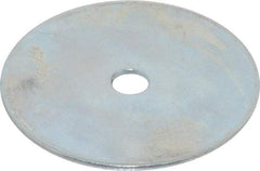 Value Collection - 1/4" Screw, Steel Fender Flat Washer - 1/4" ID x 2" OD, 0.08" Thick, Zinc-Plated Finish - Best Tool & Supply