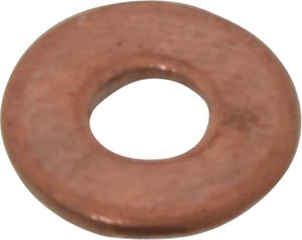 Value Collection - #6 Screw, Silicon Bronze Standard Flat Washer - 0.156" ID x 3/8" OD, 0.049" Thick, Plain Finish - Best Tool & Supply