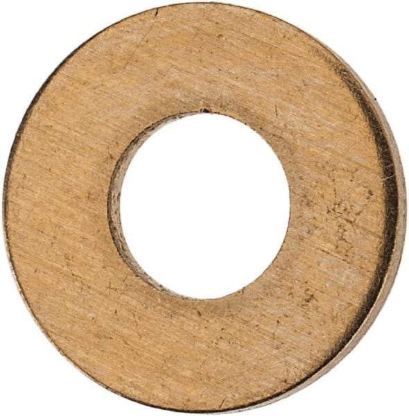 Value Collection - #8 Screw, Silicon Bronze Standard Flat Washer - 0.188" ID x 3/8" OD, 0.049" Thick, Plain Finish - Best Tool & Supply