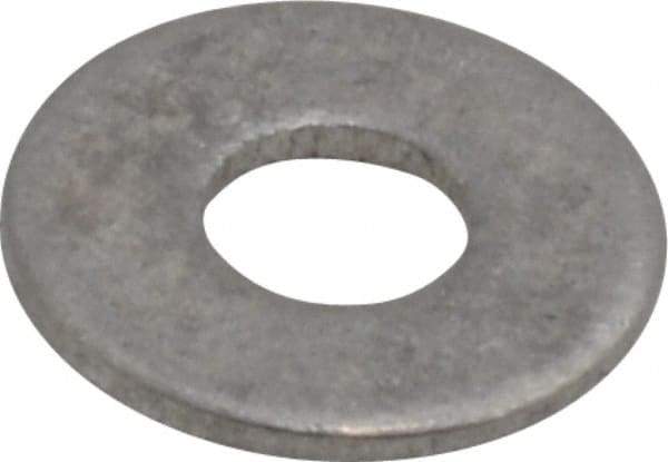 Value Collection - #6 Screw, Aluminum Standard Flat Washer - 0.147" ID x 3/8" OD, 0.032" Thick, Plain Finish - Best Tool & Supply