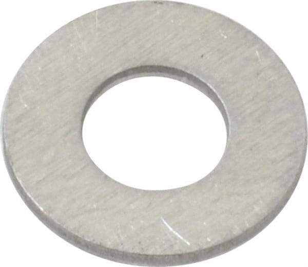 Value Collection - #10 Screw, Aluminum Standard Flat Washer - 0.196" ID x 1/2" OD, 0.039" Thick - Best Tool & Supply